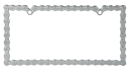 60465 CR. BIKE CHAIN STYLE LICENSE PLATE FRAME, 2 HOLES - General Diesel Repair & Chrome