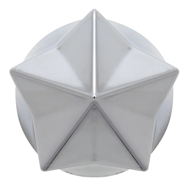 10236 Cr. Pl. Pointed Star Screw-on Nut Cover 33MM x3-1/2”H - General Diesel Repair & Chrome