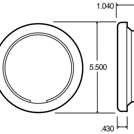 40403-3 Open Back, Black PVC, Grommet for 40, 44 Series and 4 in. - General Diesel Repair & Chrome