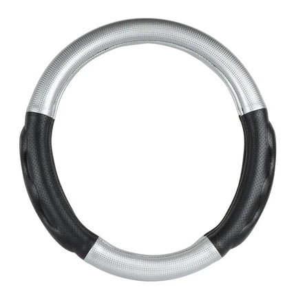 54055 18” Steering Wh. CVR. Silver Carbon w/Black Soft Pad - General Diesel Repair & Chrome