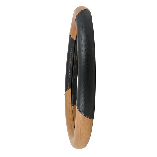 54061 18” Steering Wh. CVR. Matte Light Wood & Black - General Diesel Repair & Chrome
