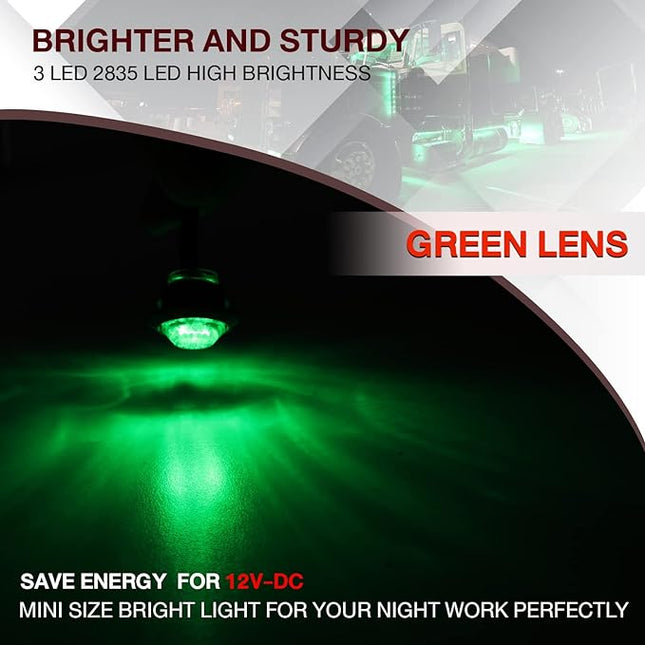 BLG10 Bullet Lights 10 ct Green - General Diesel Repair & Chrome
