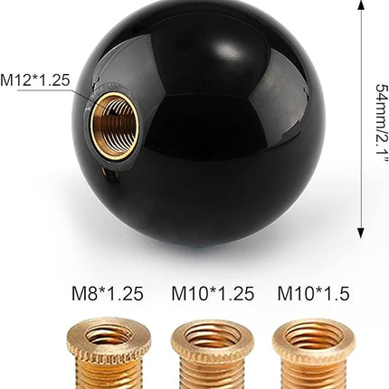 Universal Fit for Manual Car Acrylic Gear Shift Knob 8 Ball Billiard Black Round Shift Knob - General Diesel Repair & Chrome