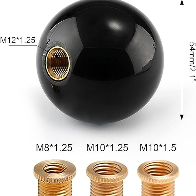 Universal Fit for Manual Car Acrylic Gear Shift Knob 8 Ball Billiard Black Round Shift Knob - General Diesel Repair & Chrome