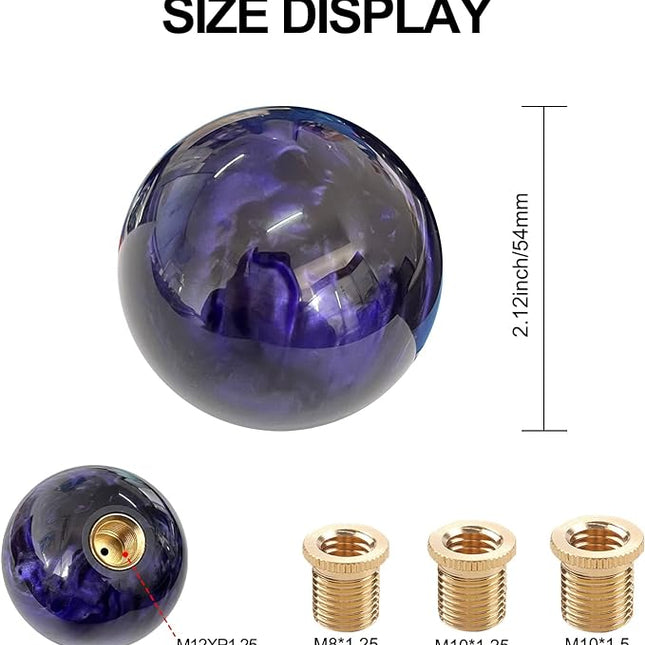 Mavota Purple Ball Manual Automatic Gear Shift Knobs - General Diesel Repair & Chrome