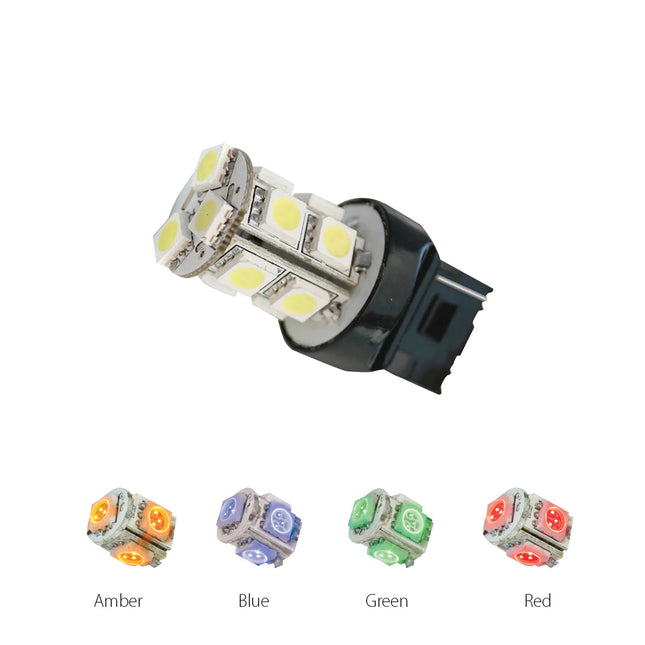 74990 #3157 Amber 13 LED Tower Style Light Bulbs, 12V, Pair - General Diesel Repair & Chrome