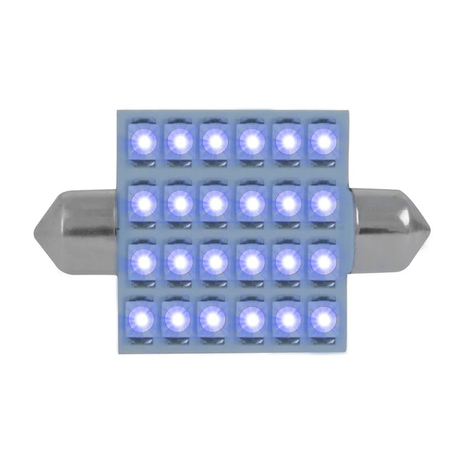 76111 #211-2-Blue 24-  LED Festoon Dome Light Bulb, 12V - General Diesel Repair & Chrome