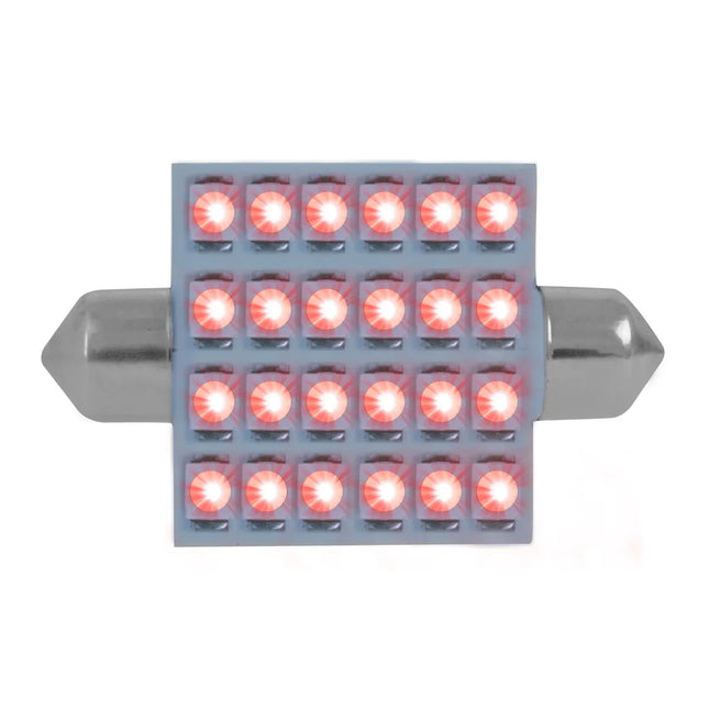 76113 #211-2-Red 24-  LED Festoon Dome Light Bulb, 12V - General Diesel Repair & Chrome