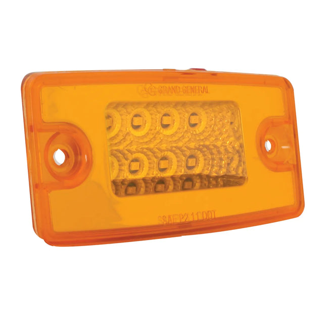 76320 RECT. SPYDER AMBER/AMBER 8 LED FOR FL VISOR/CAB MARKER LIGHT - General Diesel Repair & Chrome