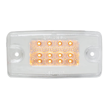 76321 RECT. SPYDER AMBER/CLEAR 8 LED FOR FL VISOR/CAB MARKER LIGHT - General Diesel Repair & Chrome