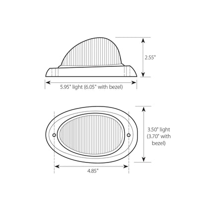76370 OVAL AMBER/AMBER SIDE MARKER/ TURN 12-LED LIGHT FOR FL MODEL - General Diesel Repair & Chrome