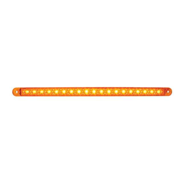 76381 12” Amber 18 SMD LED Flush Mount Light Bar, Clear Len, 3 Wires - General Diesel Repair & Chrome