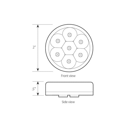 76540 2” Low Profile Pearl Amber 7-LED Marker Light, Amber Lens - General Diesel Repair & Chrome