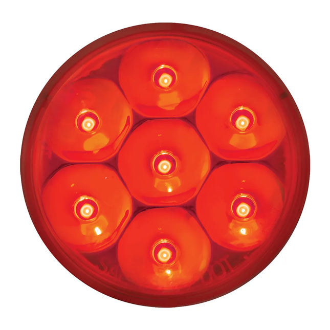 76542 2” Low Proof Pearl Red 7- LED Marker Light, Red Lens - General Diesel Repair & Chrome