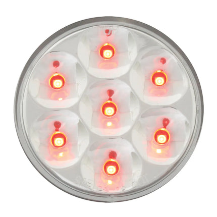 76543 2” Low Profile Pearl Red 7- LED Marker Light, Clear Lens - General Diesel Repair & Chrome