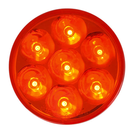 76583 2.5" LOW PROFILE PEARL RED 7-LED MARKER LIGHT, CLEAR LENS - General Diesel Repair & Chrome