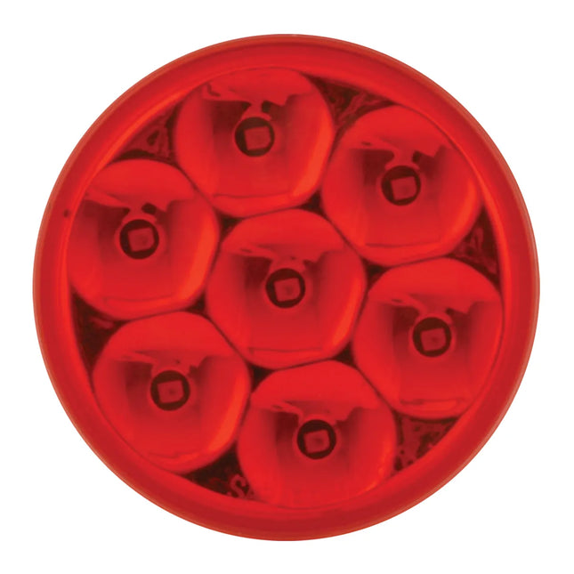 76582 2.5” Low Profile Pearl Red 7-LED Marker Light, Red Lens - General Diesel Repair & Chrome