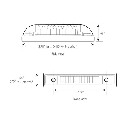 77651 THIN LINE AMBER/CLEAR 6-LED SEALED LIGHT - General Diesel Repair & Chrome