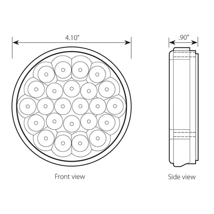 78270 4” Pearl Amber 24-LED Light, Amber Lens - General Diesel Repair & Chrome