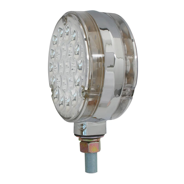 78363 4” Pearl Double Face Amber/Red 24-LED Light, Clear Lens - General Diesel Repair & Chrome
