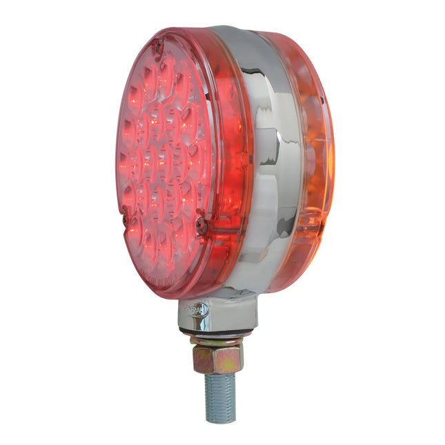78363 4” Pearl Double Face Amber/Red 24-LED Light, Clear Lens - General Diesel Repair & Chrome