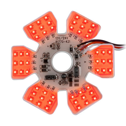 RED ULTRA THIN AIR CLEANER HEX 54 LED DUAL FUNCTION LIGHT 12/24V - General Diesel Repair & Chrome