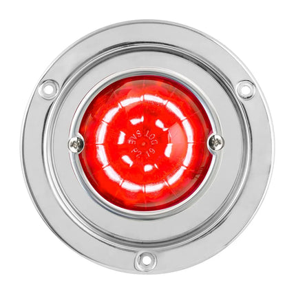 81913 Red/Clear Classic Watermelon 18 LED Light w/S.S. Flange BZL - General Diesel Repair & Chrome