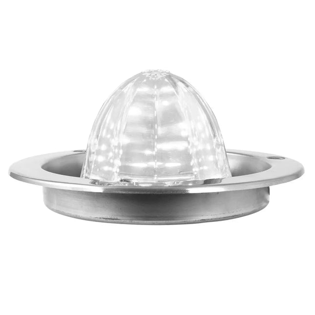 81913 Red/Clear Classic Watermelon 18 LED Light w/S.S. Flange BZL - General Diesel Repair & Chrome
