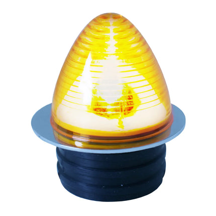 84080 Amber Flap Holder Light for INT'L, PETE & 1-7/8" Holder Freightliner, - General Diesel Repair & Chrome