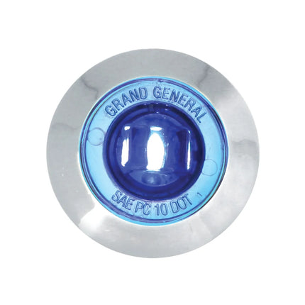 87065 1” Mini Blue/Blue 1 LED Light w/Cr. Pl. Bezel - General Diesel Repair & Chrome