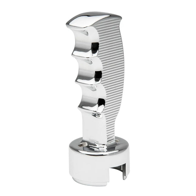 93481 CR ALUM STRAIGHT GRIP W/LINES GEARSHIFT KNOB, FITS EF-13/18 SPEED - General Diesel Repair & Chrome