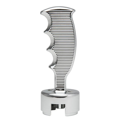 93481 CR ALUM STRAIGHT GRIP W/LINES GEARSHIFT KNOB, FITS EF-13/18 SPEED - General Diesel Repair & Chrome