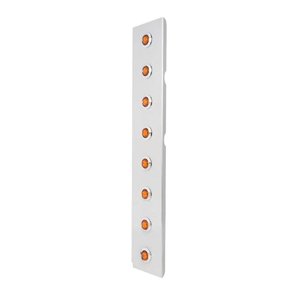 97445 S.S. FRONT BREATHER PANEL W/1" MINI AMBER/AMBER/BEZEL LIGHT - General Diesel Repair & Chrome