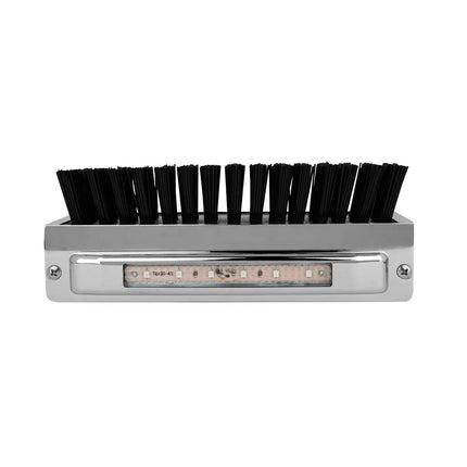 98981 CR. Alum. Boot Caddie W/ Black Brush & Amber/CLR 6 LED Light - General Diesel Repair & Chrome