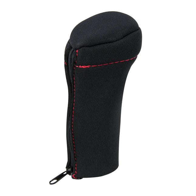 99861 MATTE BLACK GEAR SHIFT KNOB COVER W/ RED STITCHING - General Diesel Repair & Chrome