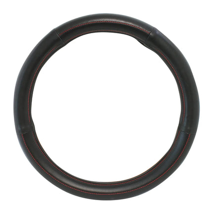 54009 18” Black PVC Steering Wh. CVR. W/ Red Stitching Line - General Diesel Repair & Chrome
