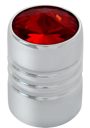 50875 Tire Valve Stem w Red Crystal - General Diesel Repair & Chrome