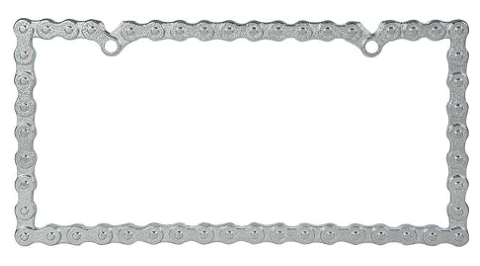 60465 CR. BIKE CHAIN STYLE LICENSE PLATE FRAME, 2 HOLES - General Diesel Repair & Chrome