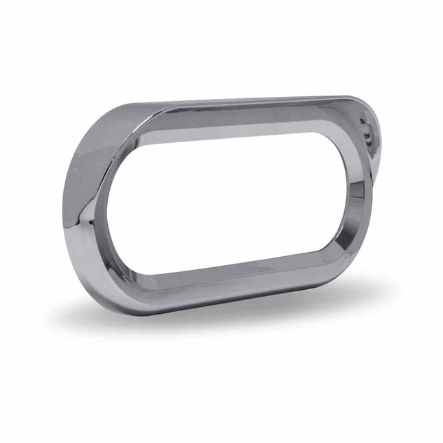 6″ Oval Light Bezel with Visor – Twist On | Chrome ABS Plastic TBEZ-OBCH5 - General Diesel Repair & Chrome