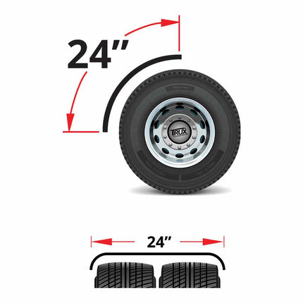 TFEN-Q20 Fenders - Quarter - 24" Poly - General Diesel Repair & Chrome