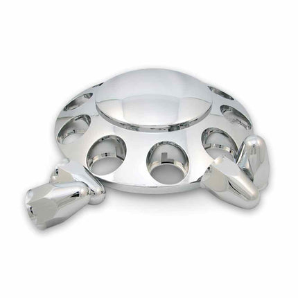 Front Axle Cover Kit with Removable Hubcap & 1 1/2″ Push On Nut Covers – Dome Hubcap | Chrome ABS Plastic THUB-FRP112 - General Diesel Repair & Chrome