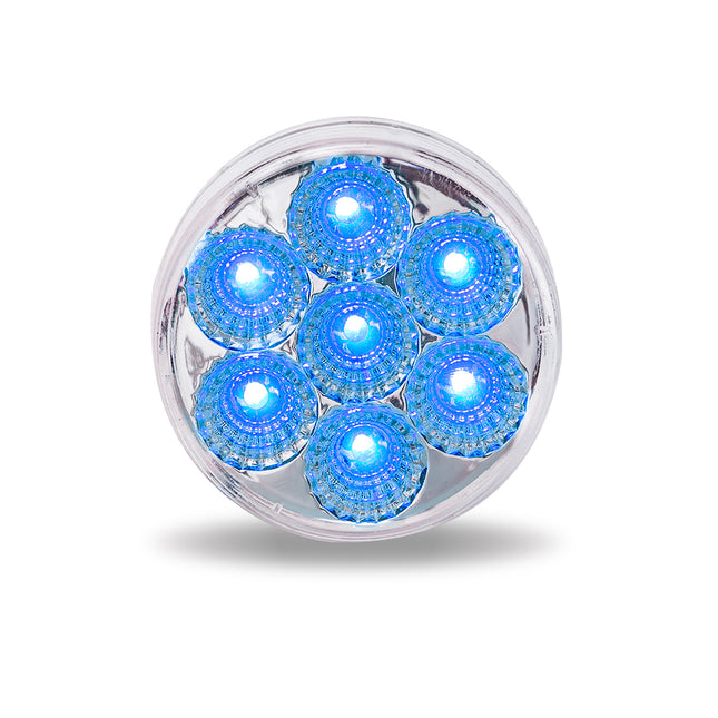 TLED-2HXAB 2.5″ Amber Marker to Blue Auxiliary Round LED Light – 7 Diodes - General Diesel Repair & Chrome