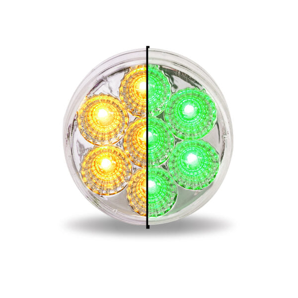 TLED-2HXAG  2.5″ Amber Marker to Green Auxiliary Round LED Light – 7 Diodes - General Diesel Repair & Chrome