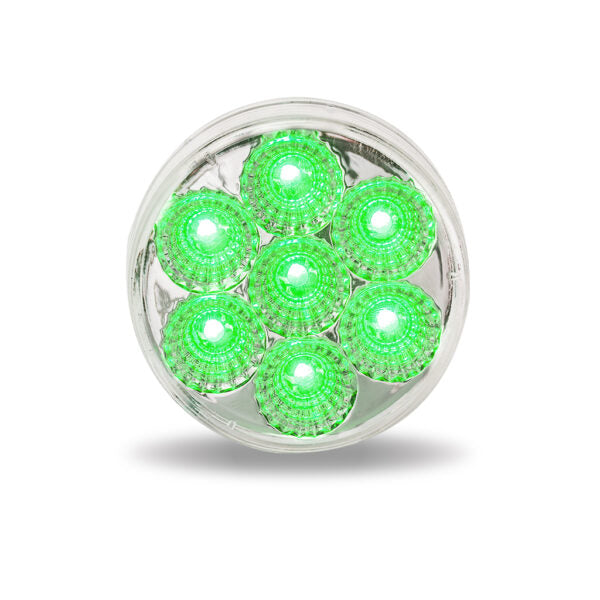 TLED-2HXAG  2.5″ Amber Marker to Green Auxiliary Round LED Light – 7 Diodes - General Diesel Repair & Chrome