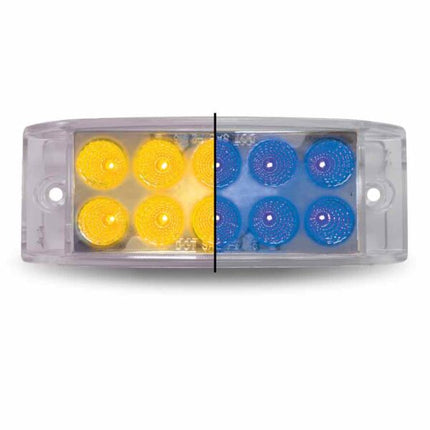 2″ x 6″ Amber Marker to Blue Auxiliary Rectangular LED Light – 10 Diodes  TLED-2X6AB - General Diesel Repair & Chrome