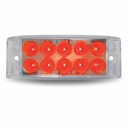 2″ x 6″ Red Marker to Blue Auxiliary Rectangular LED Light – 10 Diodes TLED-2X6RB - General Diesel Repair & Chrome