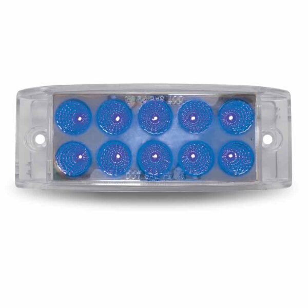 2″ x 6″ Red Marker to Blue Auxiliary Rectangular LED Light – 10 Diodes TLED-2X6RB - General Diesel Repair & Chrome