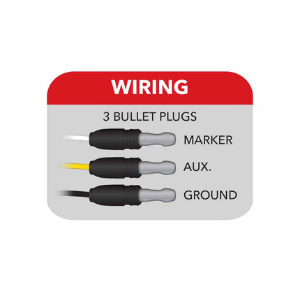 2″ x 6″ Red Marker to Blue Auxiliary Rectangular LED Light – 10 Diodes TLED-2X6RB - General Diesel Repair & Chrome