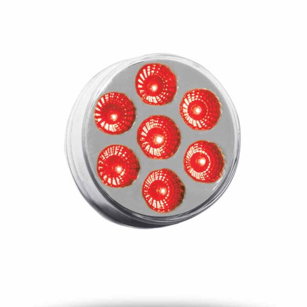 2″ Red Marker to Blue Auxiliary Round LED Light – 7 Diodes TLED-2XRB - General Diesel Repair & Chrome