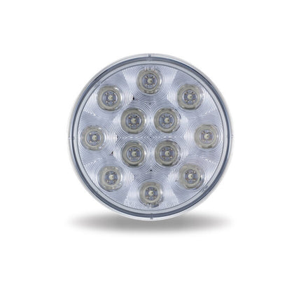 4″ Red Stop, Turn & Tail To White Back Up Round LED Light – 12 Diodes TLED-412X - General Diesel Repair & Chrome
